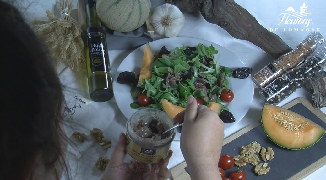 salade gasconne au foie gras des fleurons de lomagne